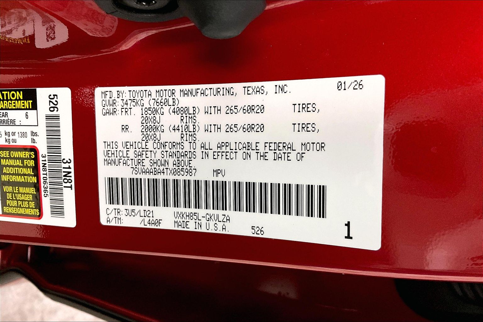 New 2026 Toyota Sequoia Limited LIMITED HYBRID in Iowa City